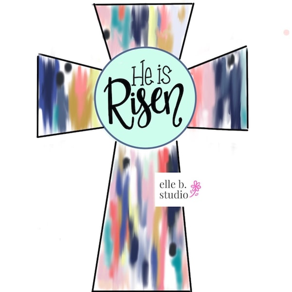 Easter Cross Template Etsy Easter Cross Template Etsy