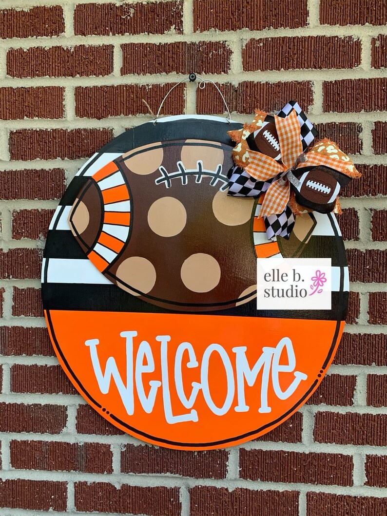 Made to Order Sports Door Hanger Any Color Clemson Colors Etsy