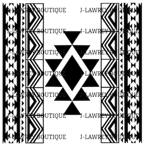Tribal Aztec Geometric Pattern SVG, JPEG, PNG, Clip Art