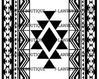 Tribal Aztec Geometric Pattern SVG, JPEG, PNG, Clip Art
