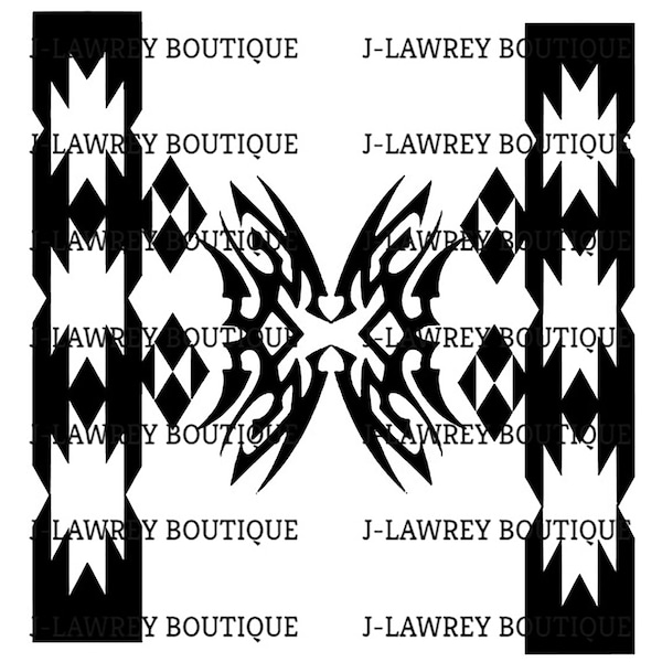 Tribal Abstract Butterfly Pattern SVG, JPEG, PNG, Clip Art