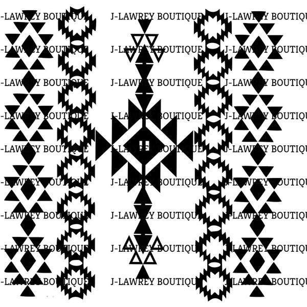 Tribal Aztec Print Pattern SVG, PNG, JPEG, Clip Art