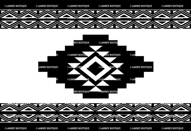 Tribal Native Border Pattern SVG PNG JPEG Clip Art - Etsy
