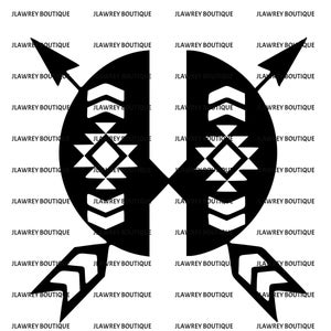 Aztec Arrow Boho Circle SVG, PNG, JPEG, Clip Art