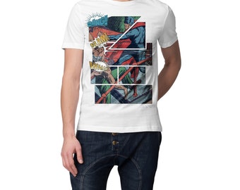 Superhero Graphic White Crew Neck T-Shirt