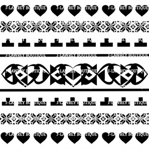 Abstract Tribal Hearts Pattern
