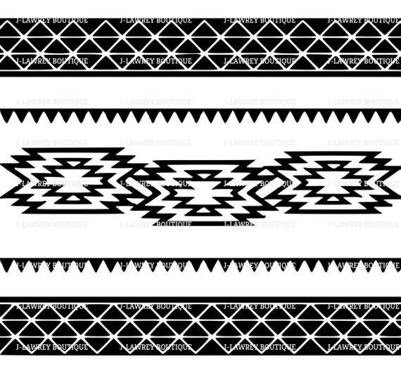 Aztec Print Border SVG PNG JPEG Clip Art - Etsy