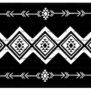 Tribal Azteken Pfeil Nahtloses Muster SVG, JPEG, PNG, Clip Art