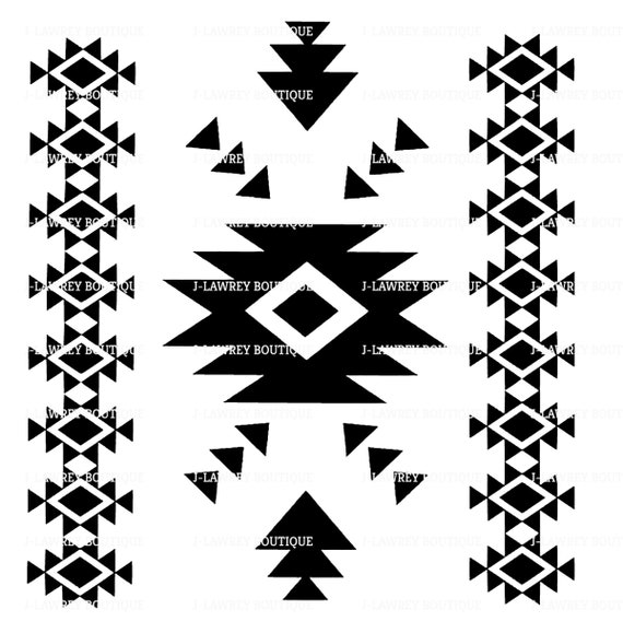 Aztec Tribal Pattern SVG JPEG PNG Clip Art - Etsy