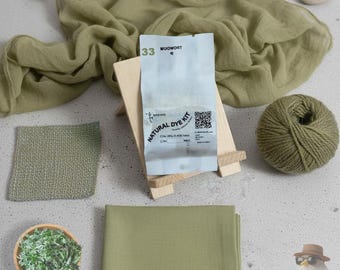 Mugwort Natural Dye Kit for Fabric (0.45lb / 200g) | Laurel Green Botanical Dye, DIY Tie Dye & Batik, Includes Mordant, #33