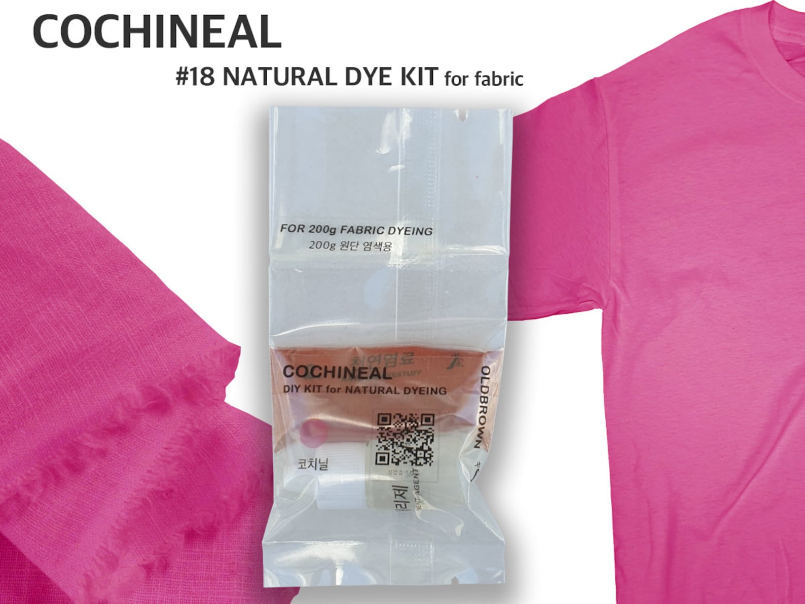 Cochineal Natural Dye Kit for 0.45lb Fabric Fuscia Pink Etsy