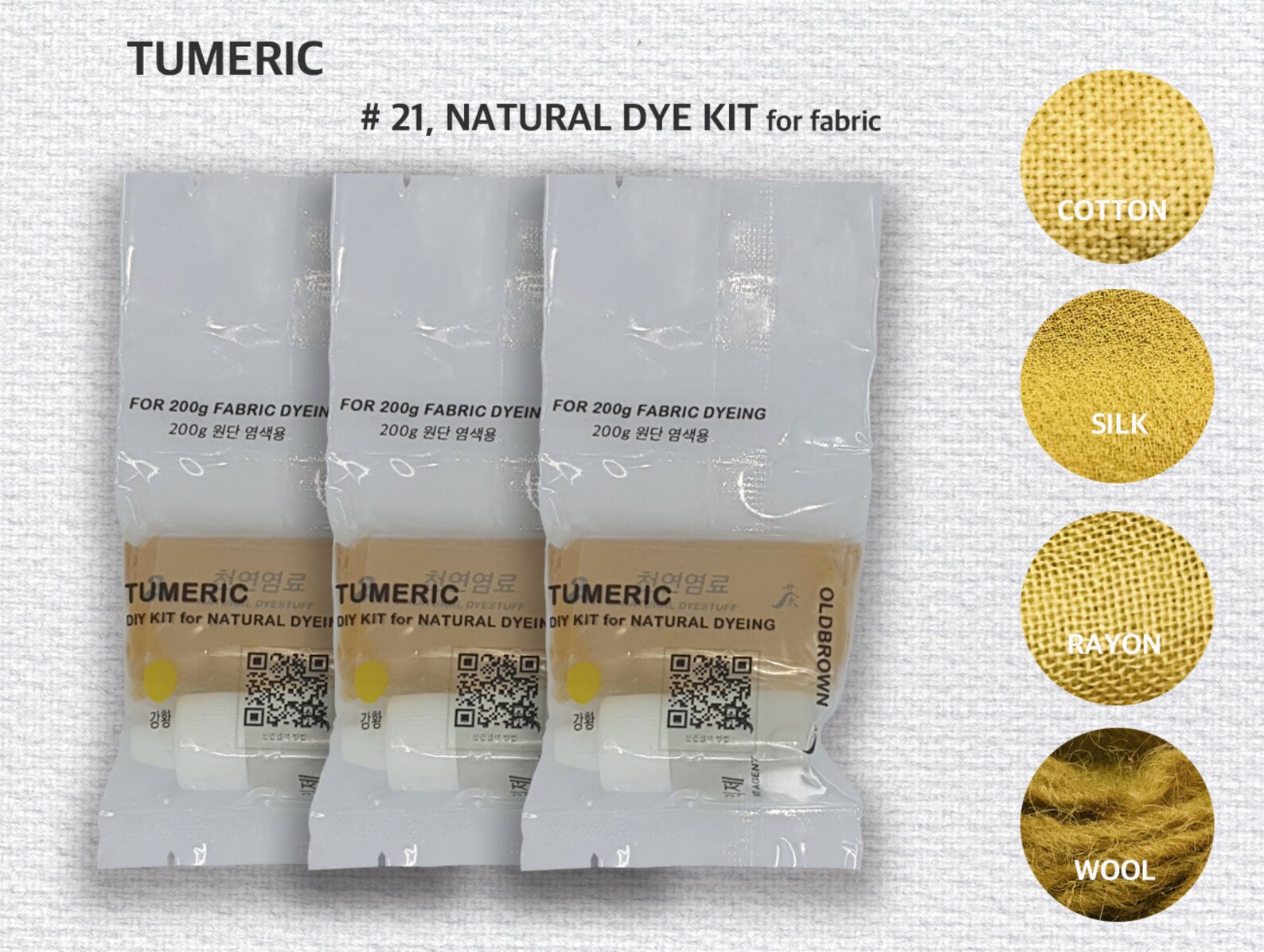 Vintage yellow color Fabric natural dye kits made with Etsy