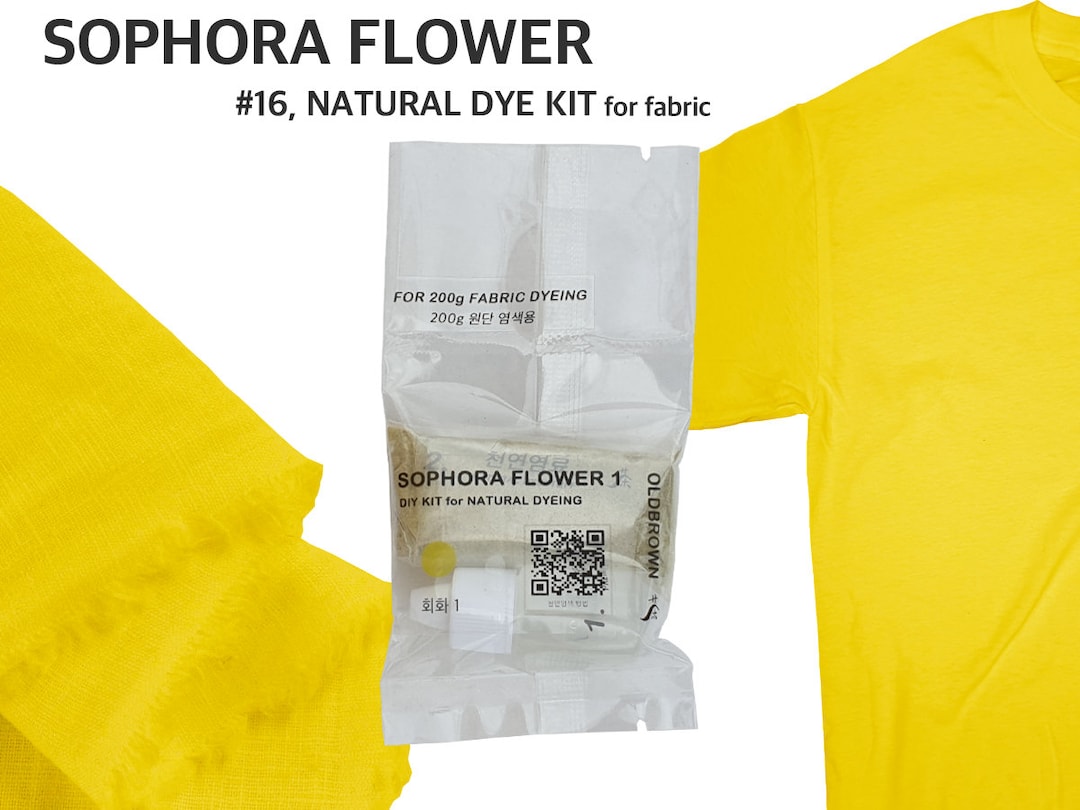 Sophora Flower Dye Kit for 0.45lb Fabric, Pineapple Yellow Color ...