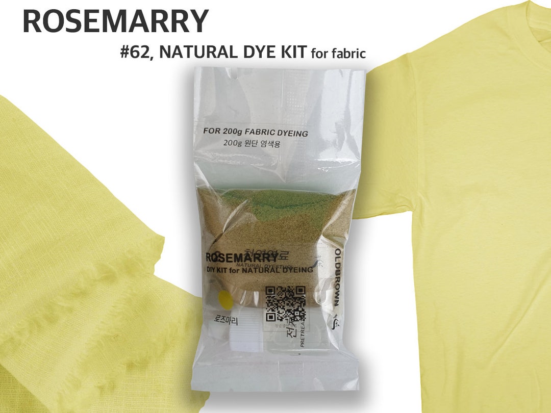 Rosemary Dye Kit for 0.45lb Fabric, Lite Yellow Color,natural Dye