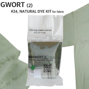 Mugwort Dye Kit for 0.45lb Fabric, Sage Green Color, Natural Dye, Fabric  Dye, Tie Dye, Mordant, Diy, Plant, Batic, Botanical, 24 