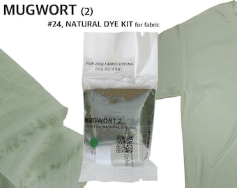 Kit de teinture d'armoise pour tissu de 0,45 lb, couleur vert sauge, teinture naturelle, teinture de tissu, teinture de cravate, mordant, bricolage, plante, batic, botanique, #24