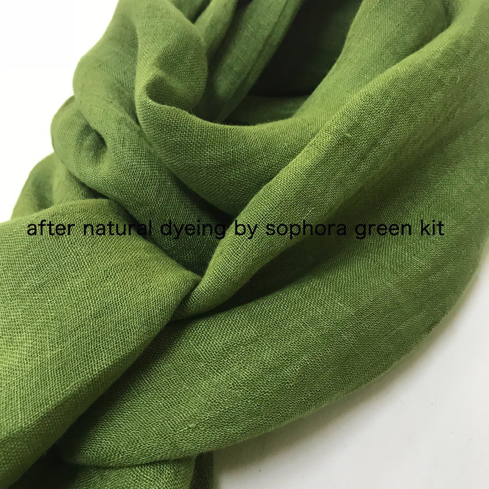 Green color Fabric natural dye kits made with Sophora Etsy