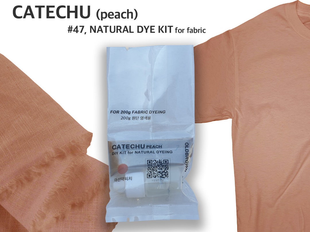Catechu Dye Kit for 0.45lb Fabric, Peach Pink Color,natural Dye, Fabric ...
