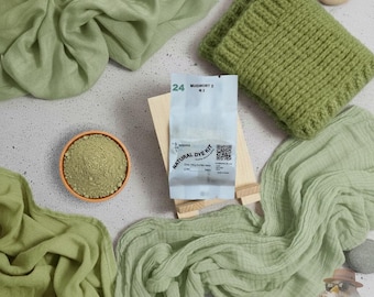 DIY Natural Dye Kit - Sage Green Mugwort Plant Dye, Eco-Friendly Fabric Dye with Mordant, Botanical Tie Dye, #24