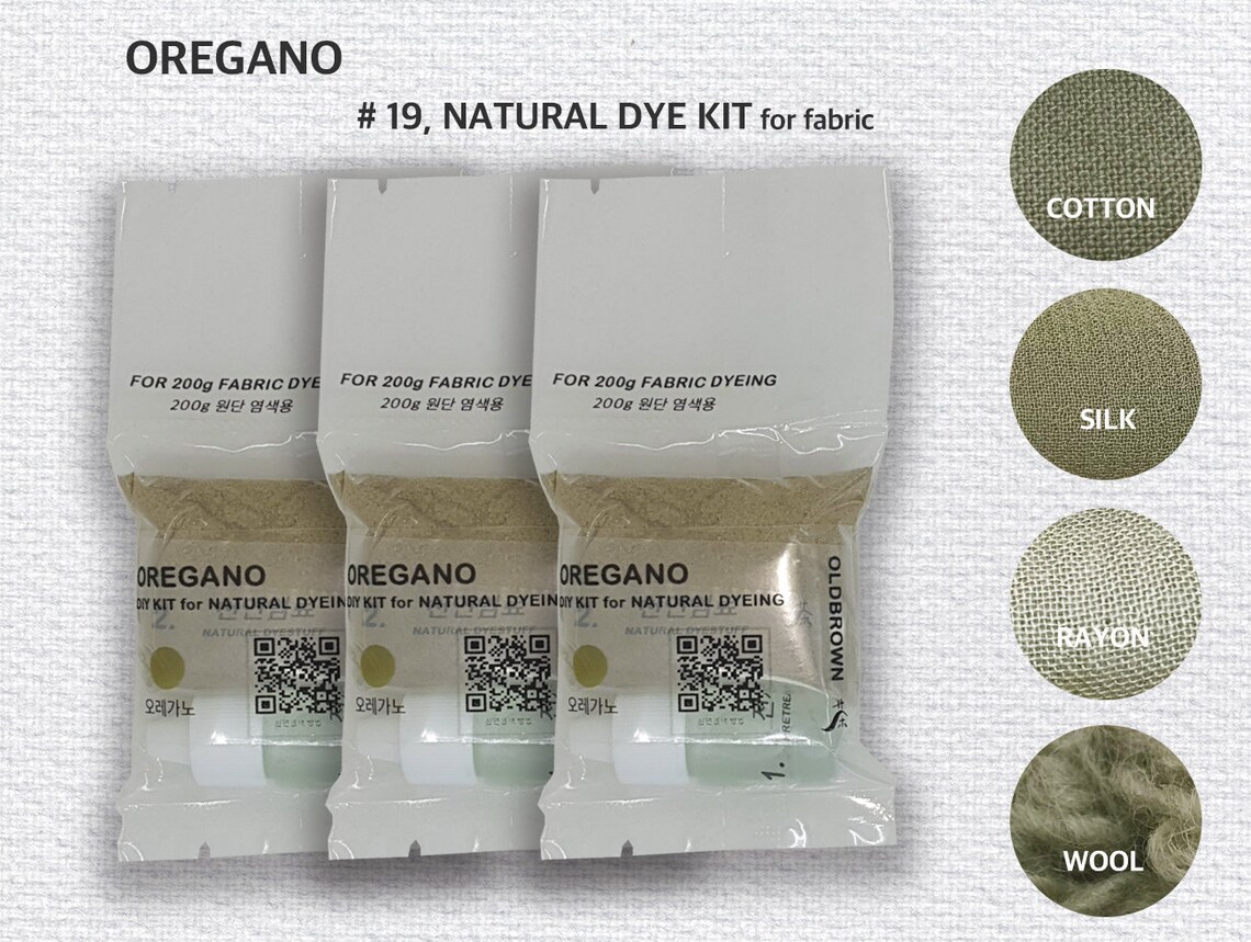 Khaki gray color Fabric natural dye kits made with natural Etsy