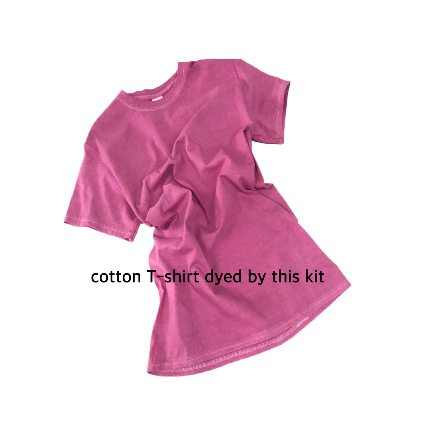 Pink fabric natural dye kit made with COCHINEAL Etsy