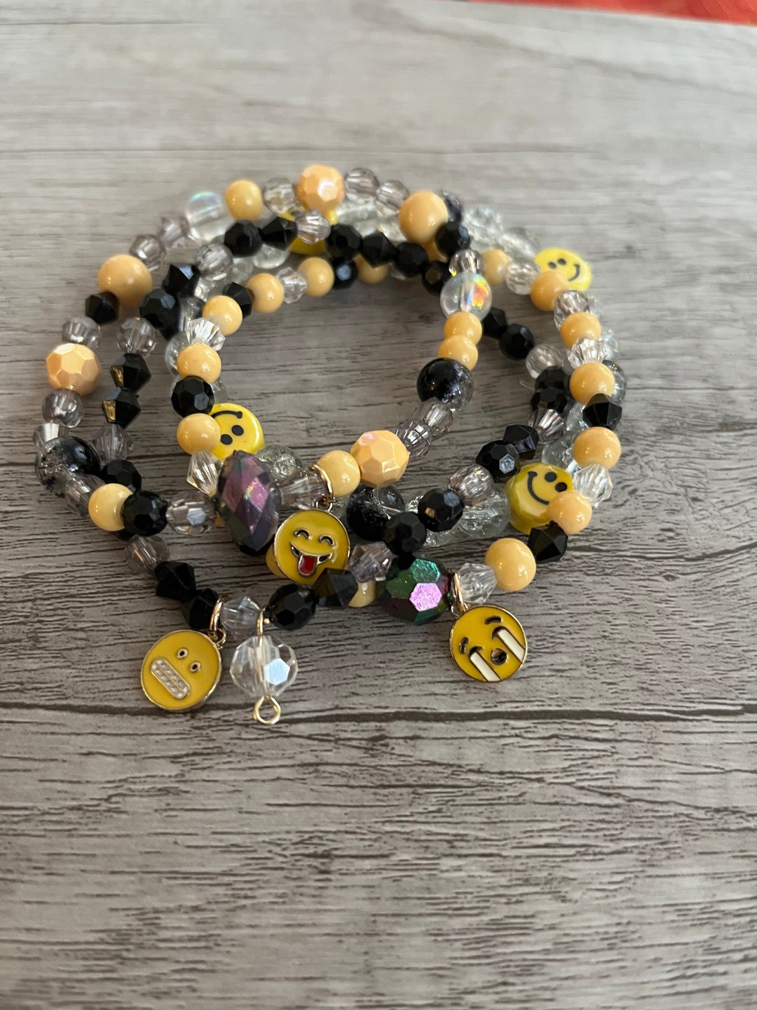 Emoji Charm Bracelet Stack Etsy