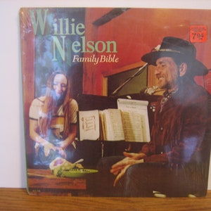 1980 Willie Nelson Family Bible Factory Sealed Vinyl Album, New Old Stock Vintage Recorded Music