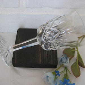 1950s Waterford Lismore Crystal White Wine Glass, 5 1/2 Inches Tall, Vintage Stemware