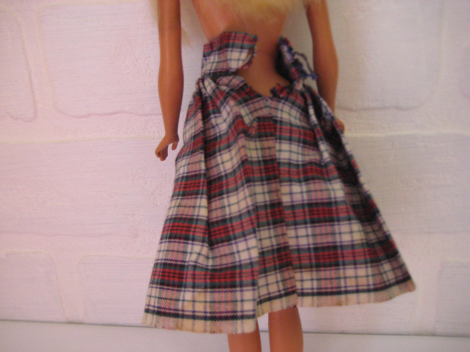 Vintage Barbie Plaid Skirt 1970s Clone Doll Clothing - Etsy