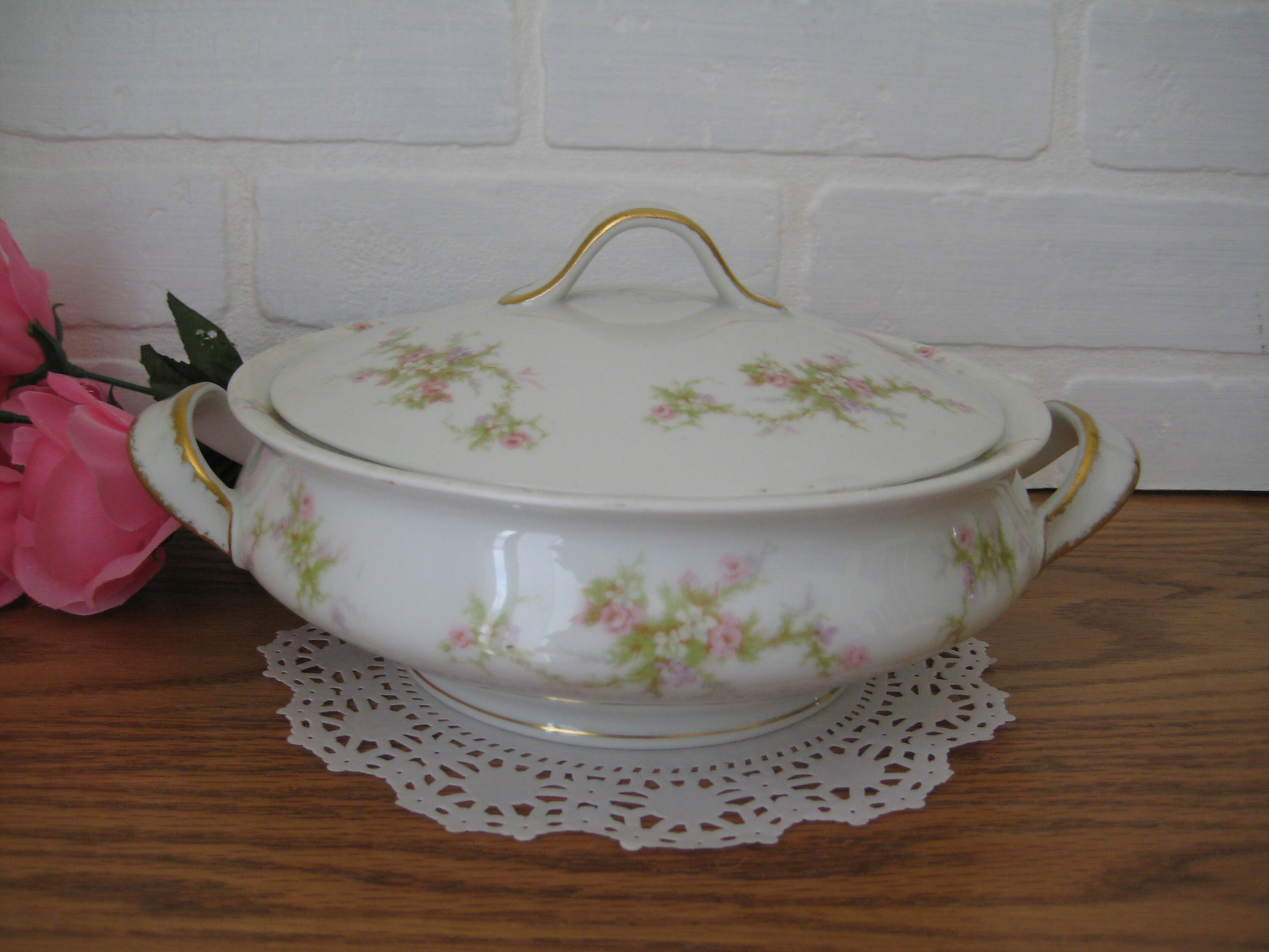Antique French Limoges Soup Tureen Theodore Haviland Vintage Etsy