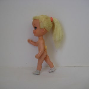 Mattel Liddle Kiddles Shirley Skediddler, Vintage 1967, Style #3766, &quot;Walking&quot; 3 1/2 Inch Tall Rubber Doll