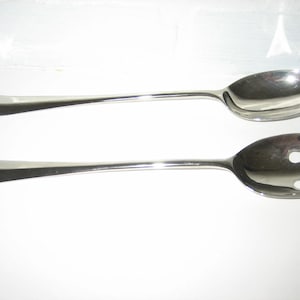 Vintage 1970s Georgian Silverplate Salad Set, 9 3/4 Inches Long, Large Serving Spoon & Fork