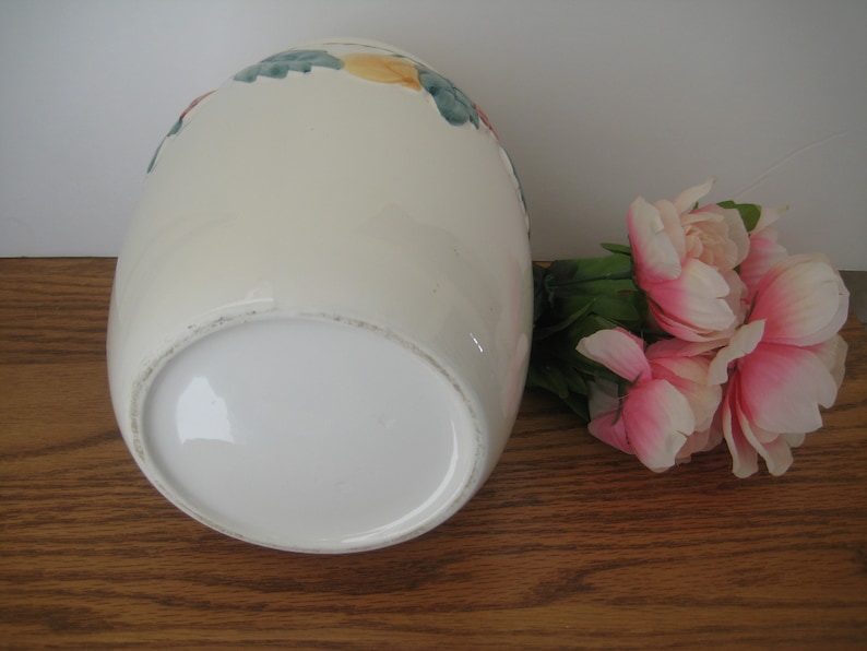 Vintage Large Ceramic Canister Cookie Jar Rubber Seal Lid Etsy