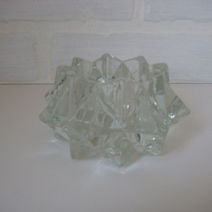 Vintage Avon Glass Candleholder: 1970s Prism Star Decor