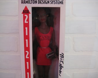 1997 Hamilton Black Candi Couture Doll, Red Tank Dress, Mikelman Makeup, Integrity Toys