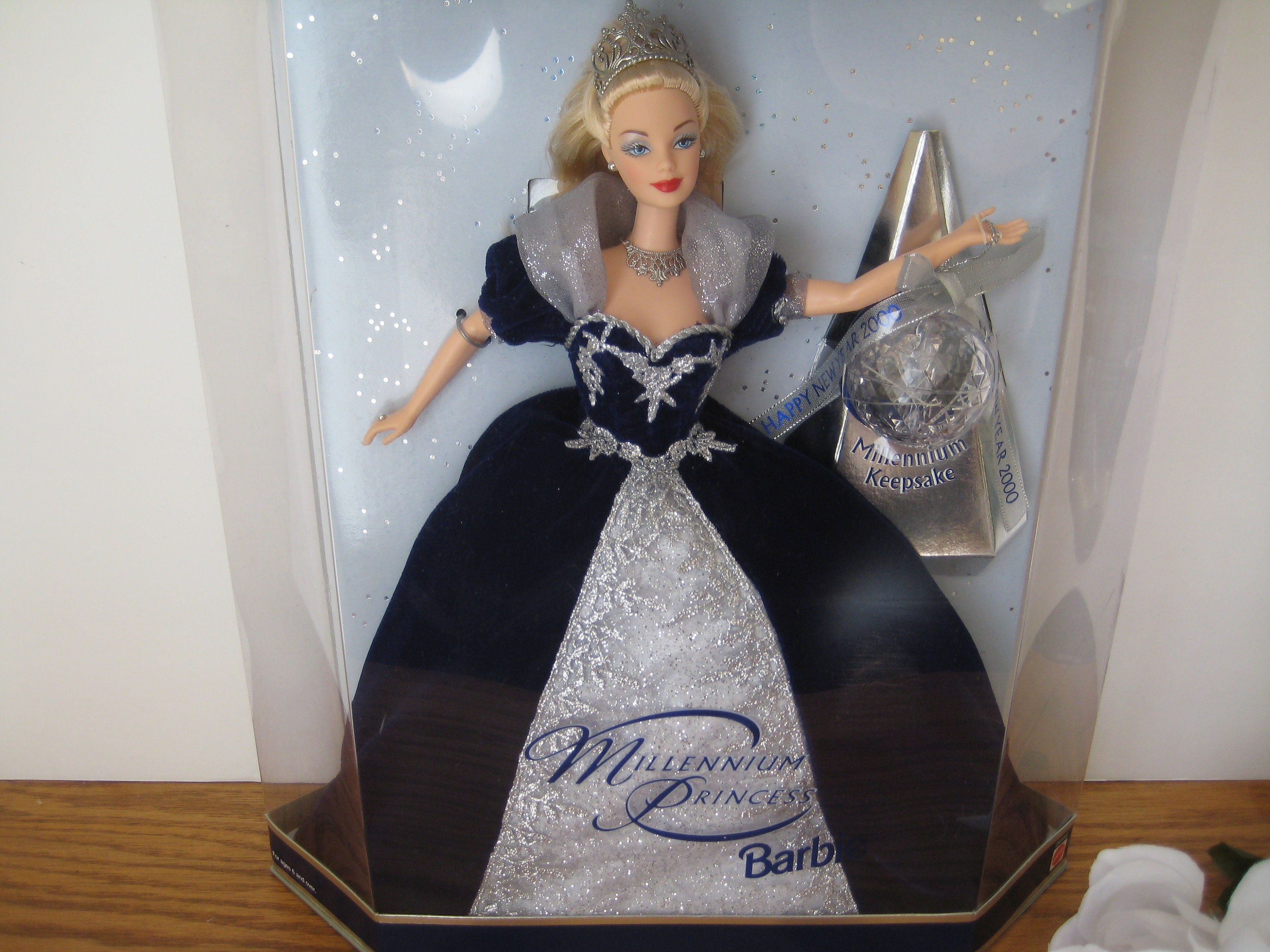 2000 Millennium Princess Barbie Doll With Crystal Ball Keepsake NRFB Etsy
