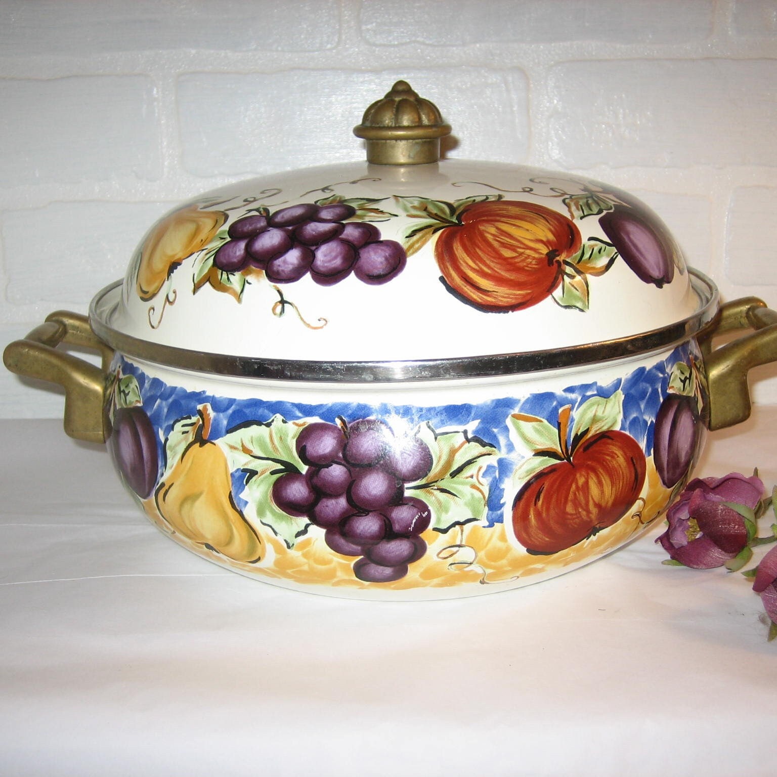 Vitroceramic Dutch Oven With Cover 9 3/4 X 4 Inches 