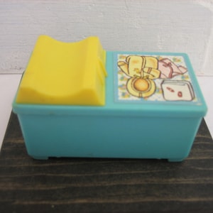 Fisher Price Little People Turquoise Baby Changing Table For Nursery Playset, 1970s Toys