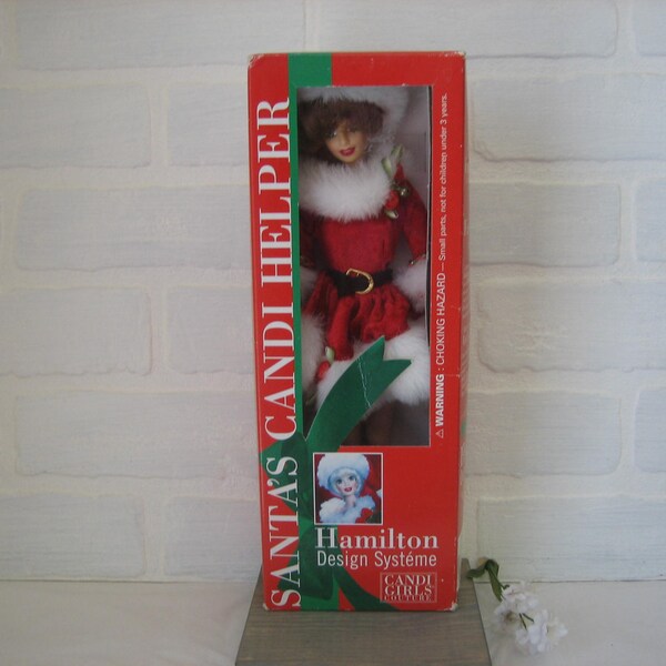 1990s Hamilton Toys NRFB Candi Girls Doll, Santa's Helper, Red Hair