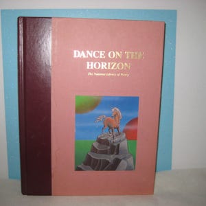 Livre de poésie vintage 1994, Danse à l'horizon, couverture rigide