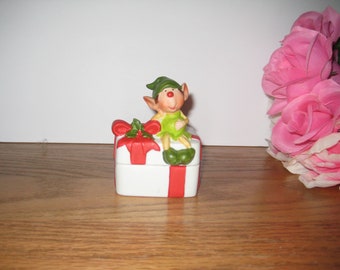 1979 Vintage Himself The Elf Trinket Box, 2 1/2 x 2 1/2 Inches, Christmas Days Home & Holiday Decor