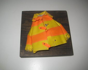 1965 Mattel Francie Clam Digger Raincoat, Orange & Yellow