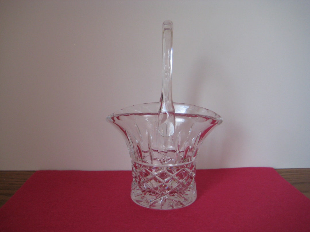 Vintage Crystal Bride Carrying Basket 7 1/2 Inches Tall Etsy