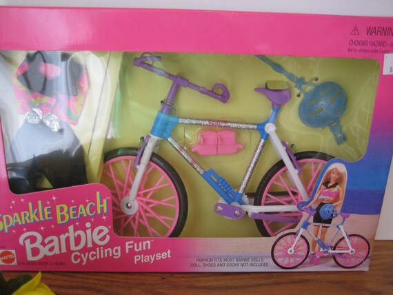 barbie sister cycling fun playset
