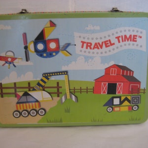 Vintage Magnet Game With Tin Travel Case, Car Games, Imagine I Can Travel Time, Not For SMALL CHILDREN, 12 x 9 x 2 Inches