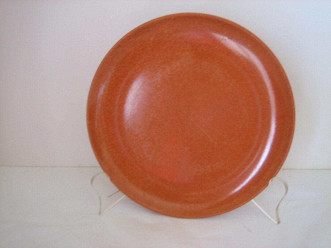 Vintage Orange Melmac 5 3/4 Inch Plate, Branchell Colorflyte, 1950s60s