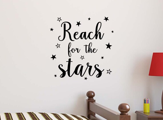Reach For The Stars 22 X 22 Vinyl Wall Quote Art Decor Etsy Reach For The Stars 22 X 22 Vinyl Wall Quote Art Decor Etsy