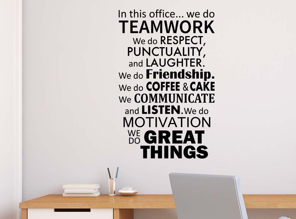 In this office we do TEAMWORK we do respect punctuality and | Etsy