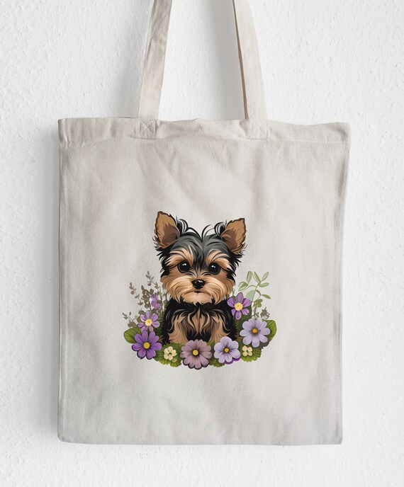 Cartoon Yorkie Tote Bag Cartoon Yorkie Tote Bag