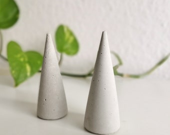 2 x Mini Beton Ringhalter Ringbaum Ringkegel